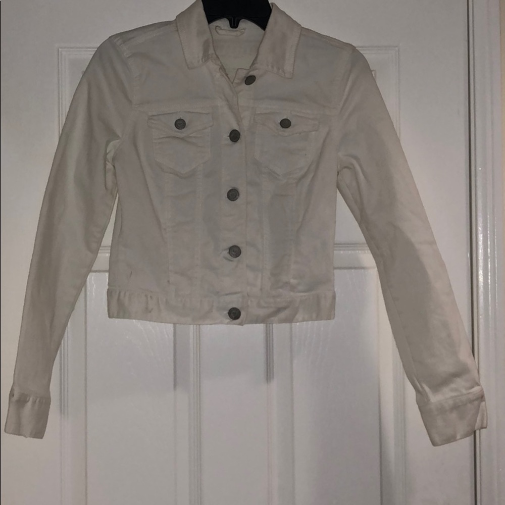 Aeropostale White Jean jacket size small
